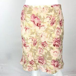 Ann Taylor Watercolor  Silk Skirt